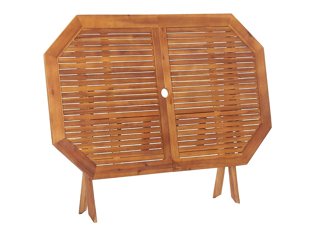Tavolo da Giardino Pieghevole 135x85x75 cm Massello di Acacia