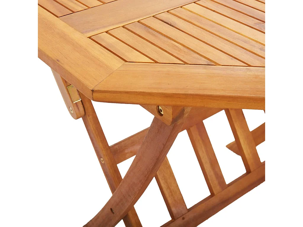 Tavolo da Giardino Pieghevole 135x85x75 cm Massello di Acacia