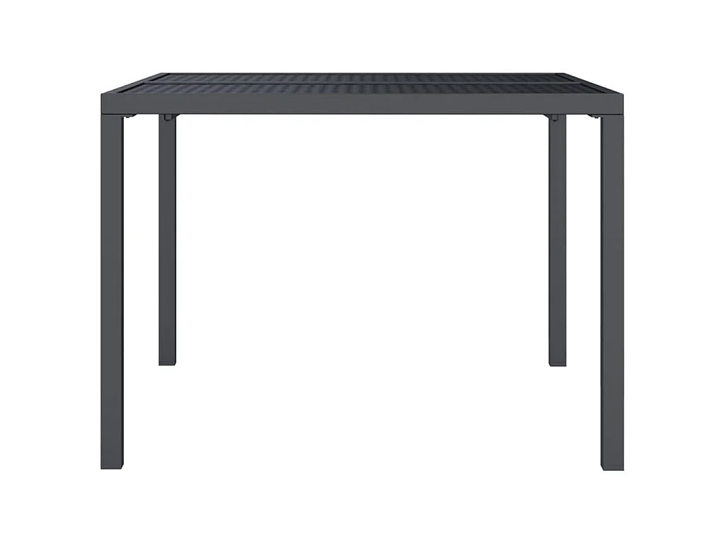 Mesa de jardín de acero gris antracita 100x100x72 cm