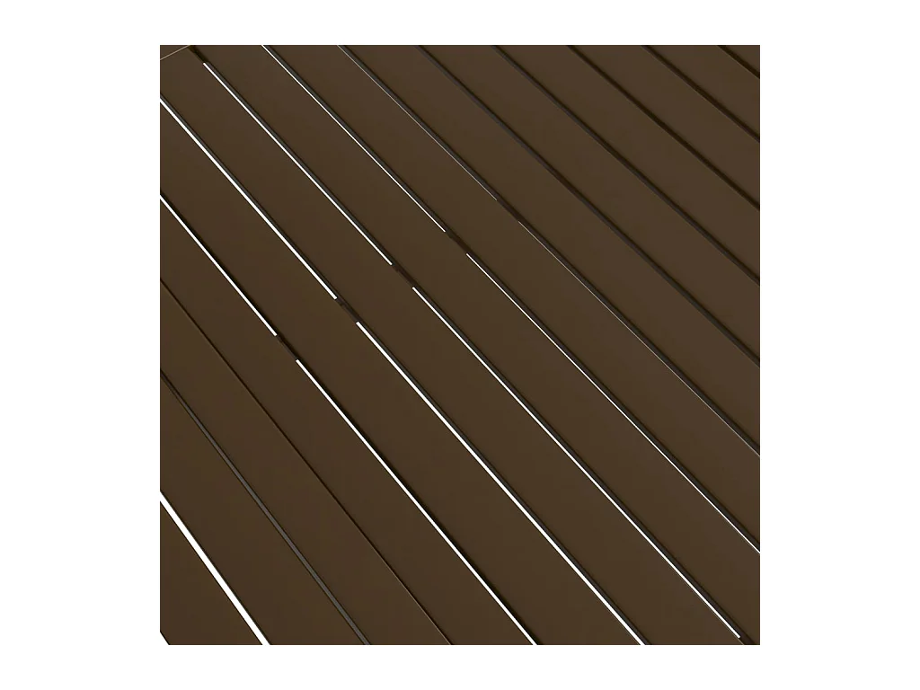 Mesa de jardín de acero marrón 140x80x72 cm