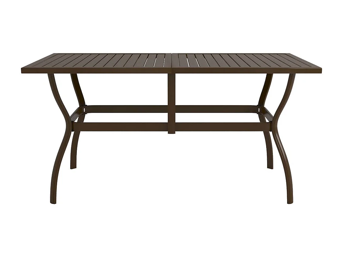 Gartentisch Braun 140x80x72 cm Stahl
