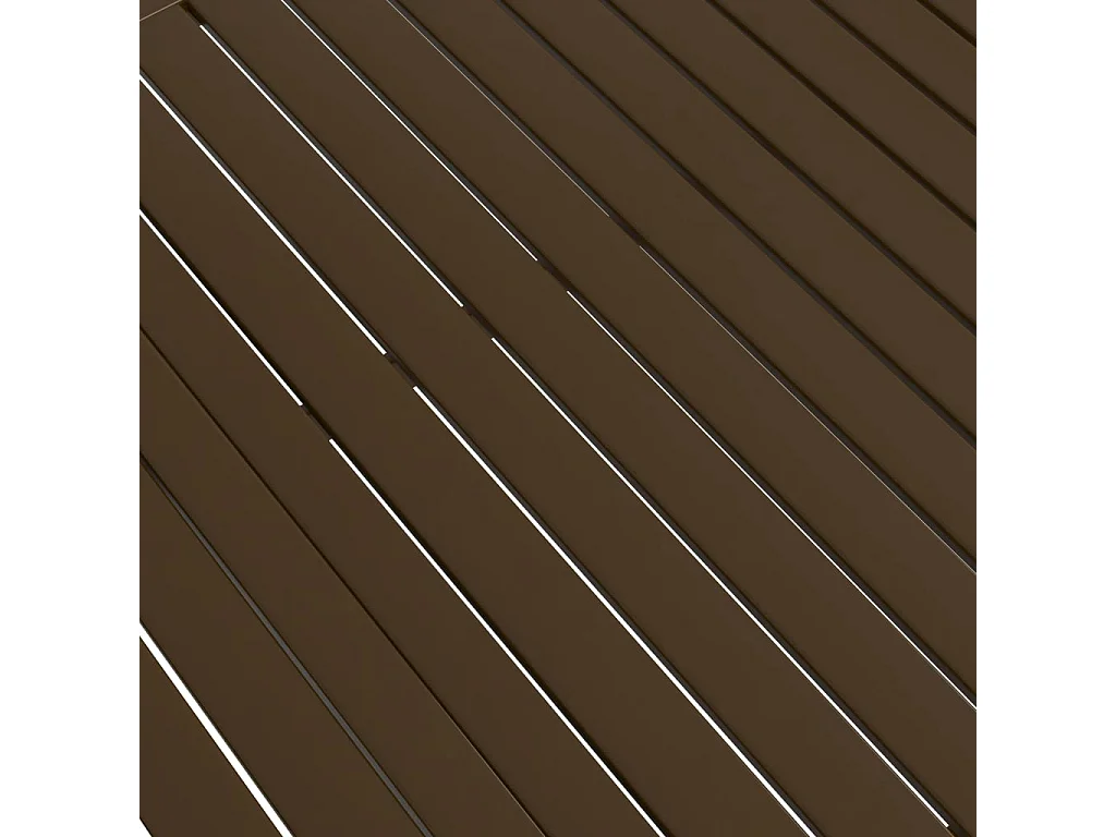 Gartentisch Braun 140x80x72 cm Stahl