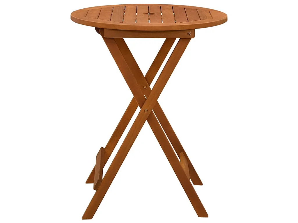 Tuintafel inklapbaar Ø60x75 cm massief eucalyptushout