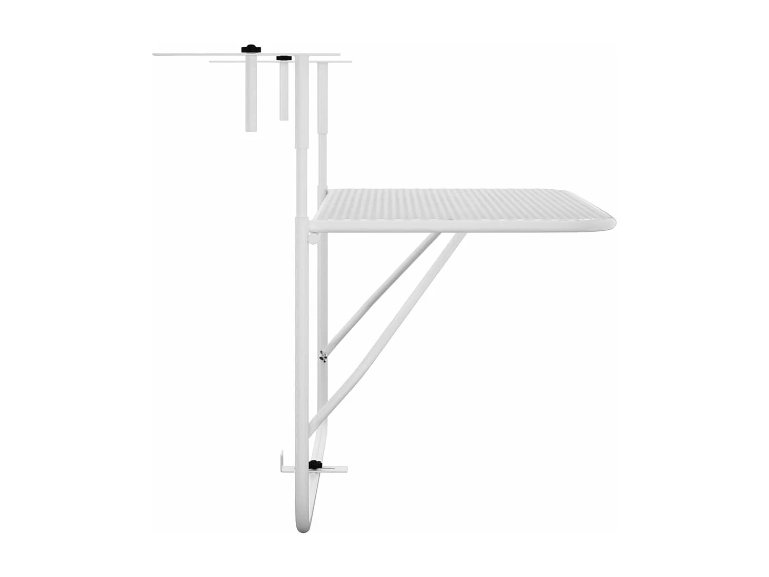 Table de balcon Blanc 60x40 cm Acier
