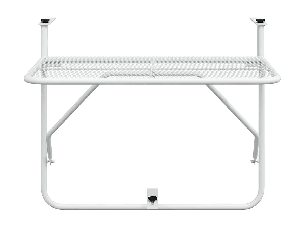 Table de balcon Blanc 60x40 cm Acier