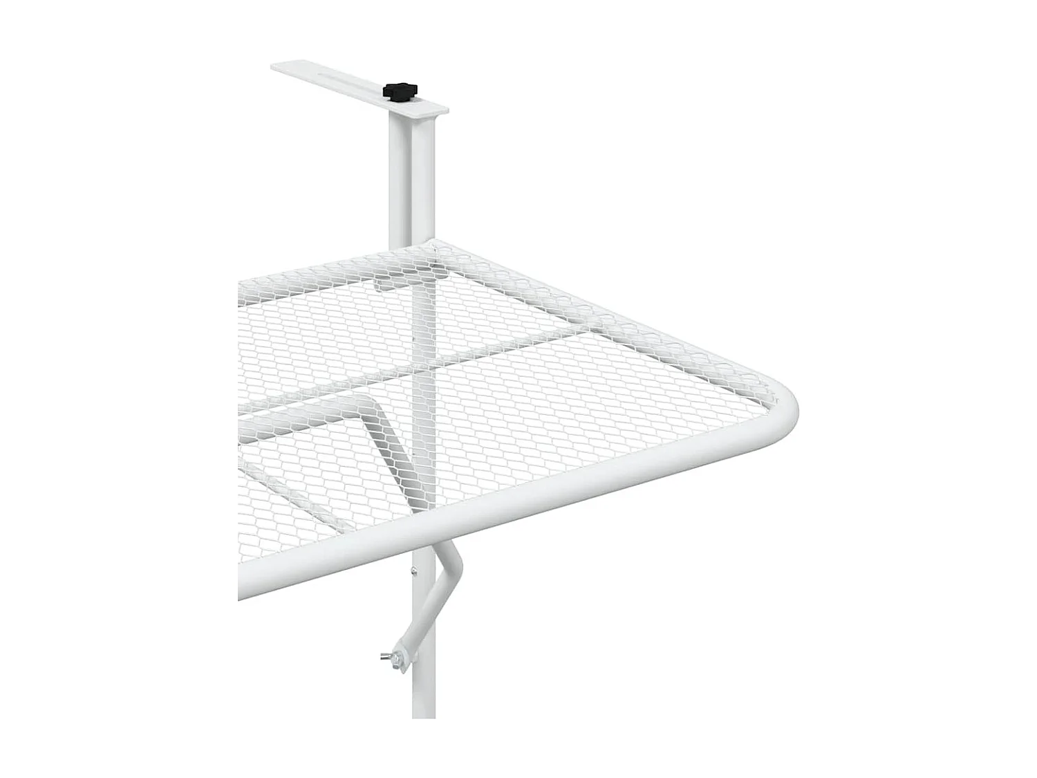 Table de balcon Blanc 60x40 cm Acier