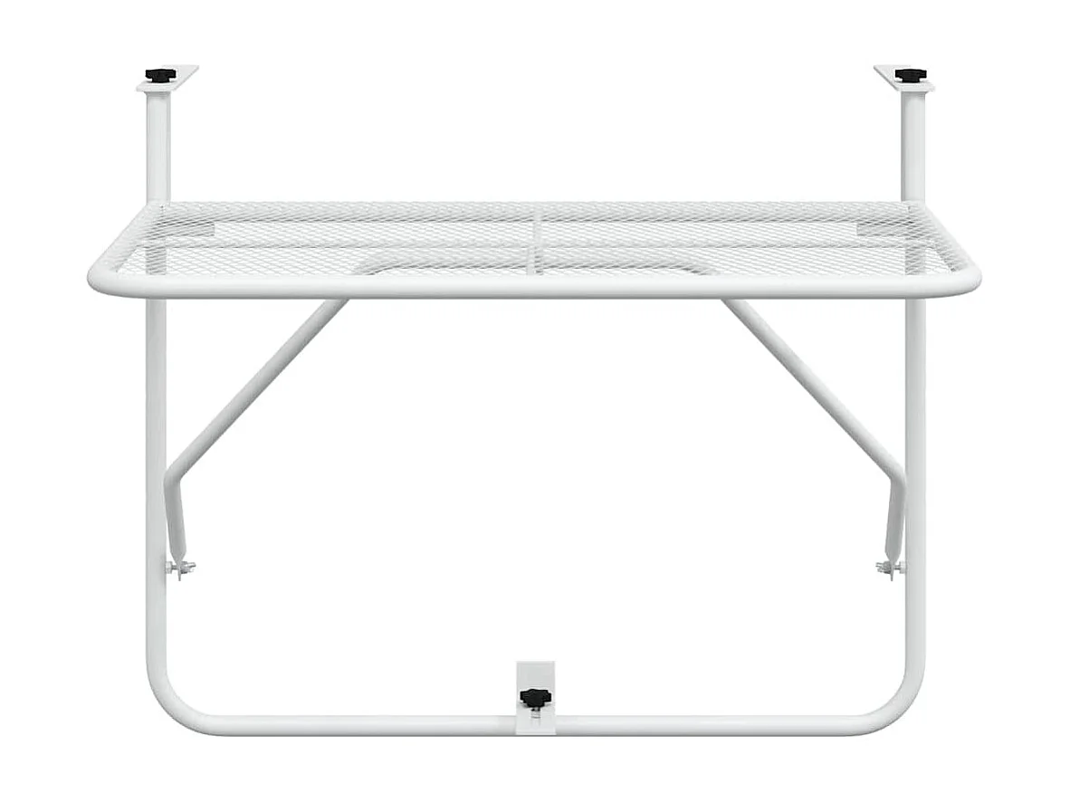 Table de balcon Blanc 60x40 cm Acier