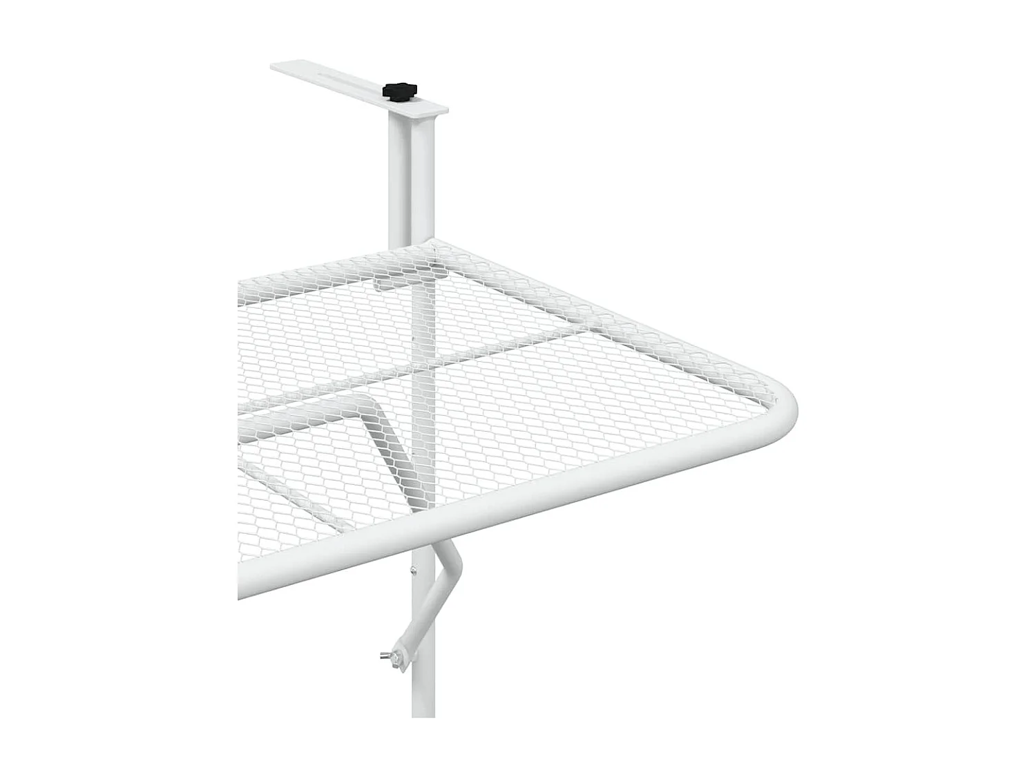 Table de balcon Blanc 60x40 cm Acier