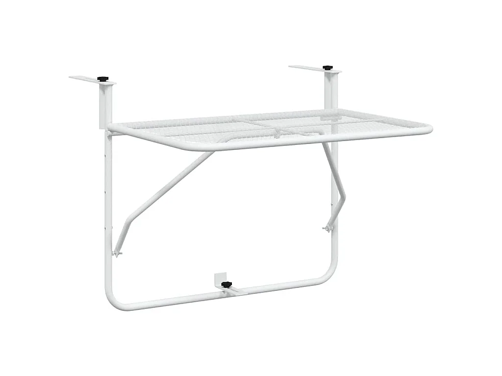 Mesa para varanda 60x40 cm aço branco