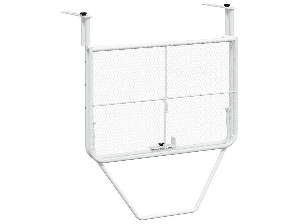 Mesa para varanda 60x40 cm aço branco