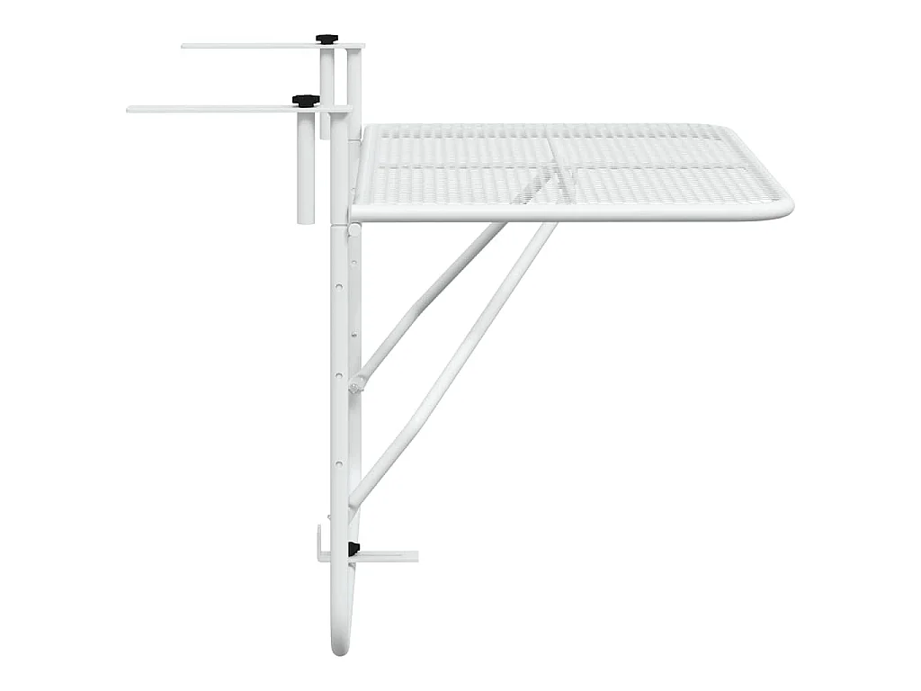 Mesa para varanda 60x40 cm aço branco