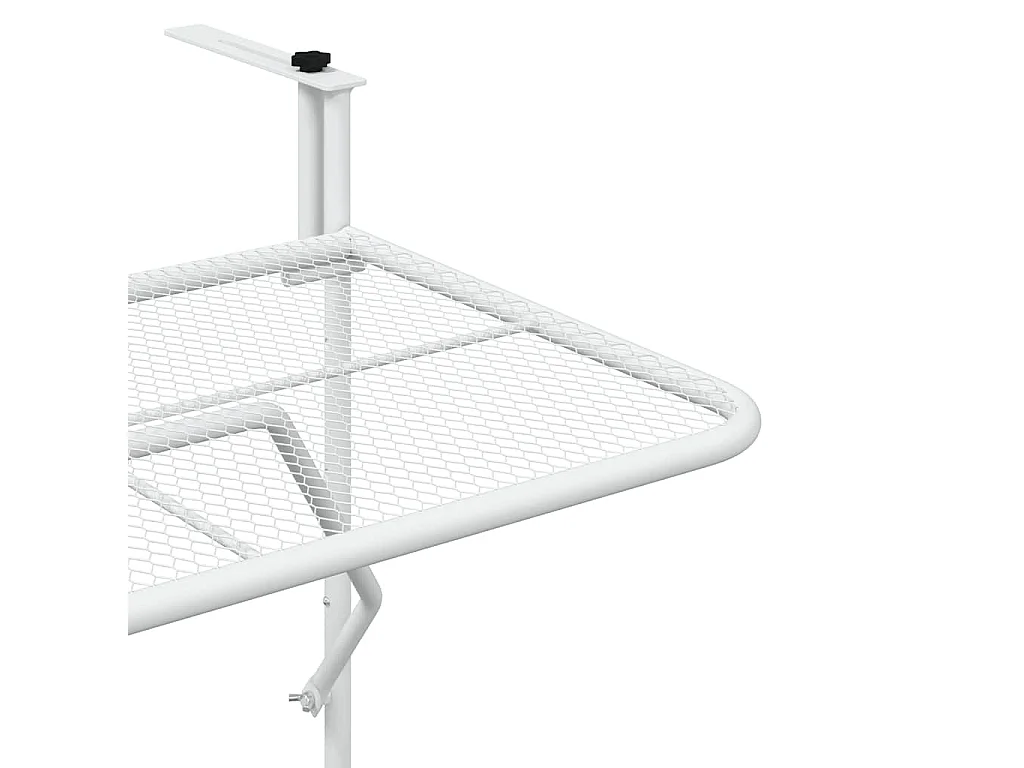 Mesa para varanda 60x40 cm aço branco