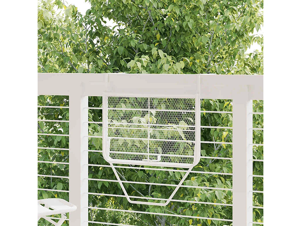 Tavolo da Balcone Bianco 60x40 cm in Acciaio