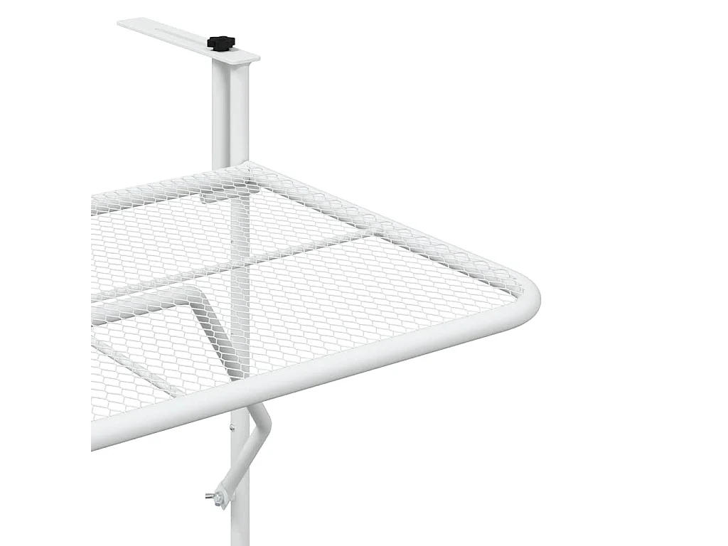 Table de balcon Blanc 60x40 cm Acier