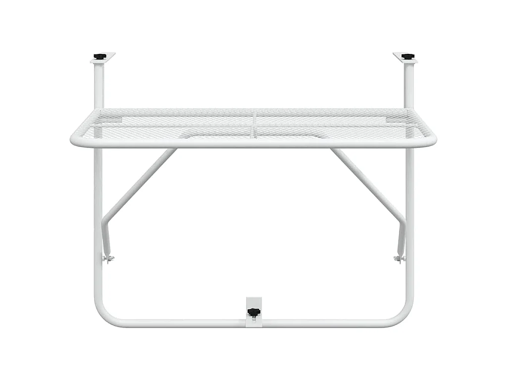 Table de balcon Blanc 60x40 cm Acier