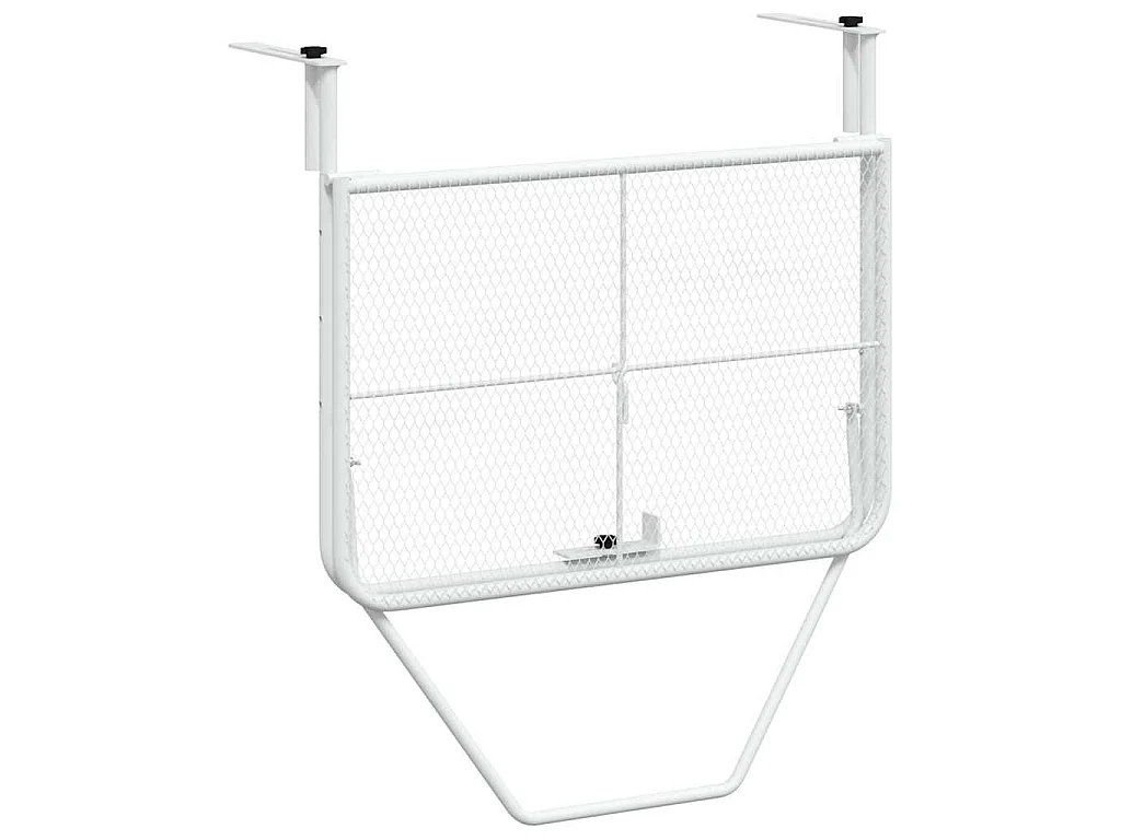 Table de balcon Blanc 60x40 cm Acier