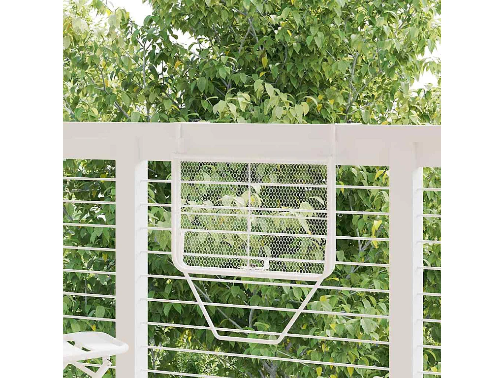 Table de balcon Blanc 60x40 cm Acier