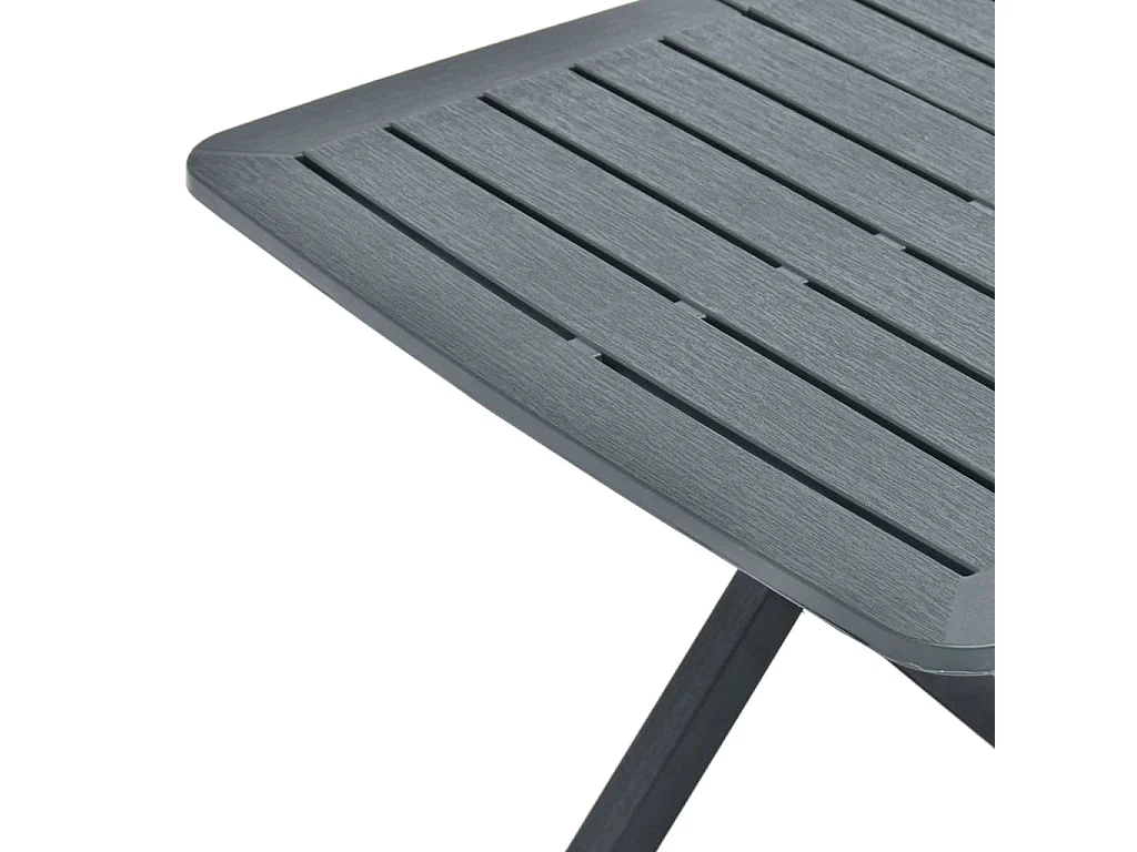 Mesa de jardim dobrável 79x72x70 cm plástico verde
