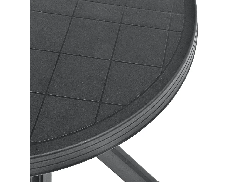 Mesa de bistrô Ø70 cm plástico antracite