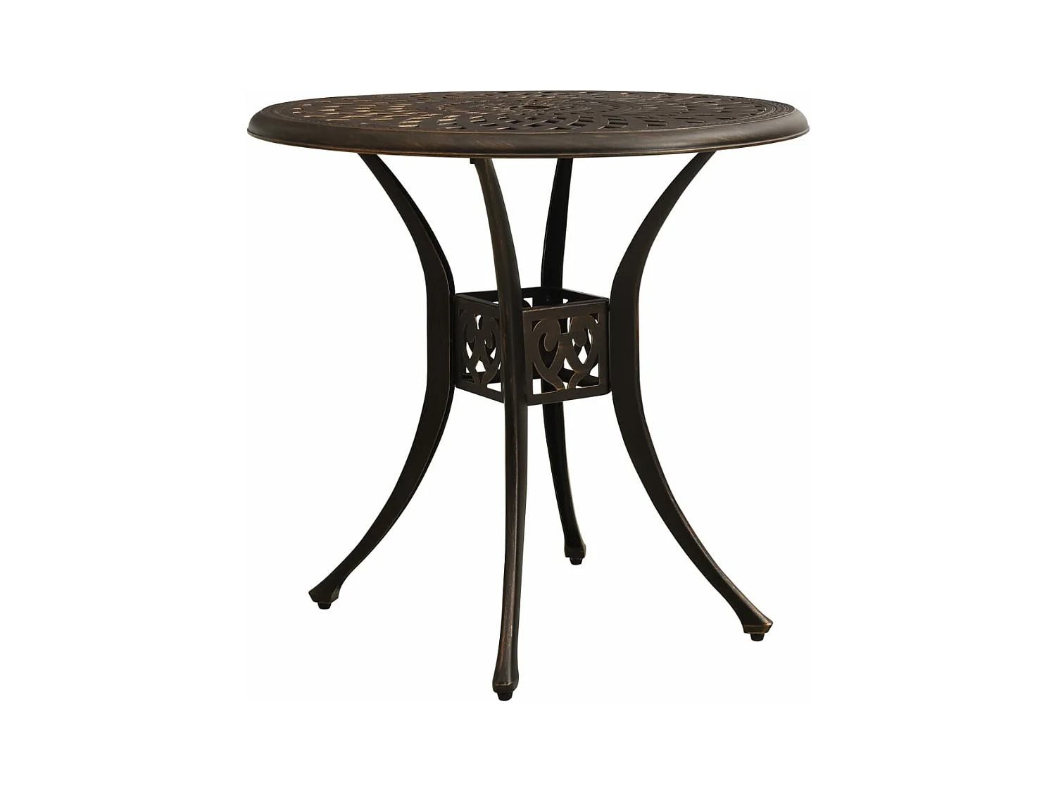 Table de jardin Bronze 78x78x72 cm Aluminium coulé