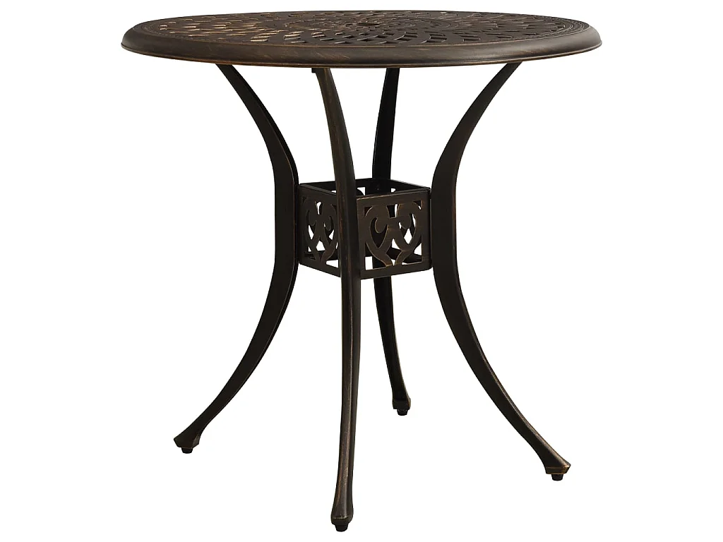 Table de jardin Bronze 78x78x72 cm Aluminium coulé