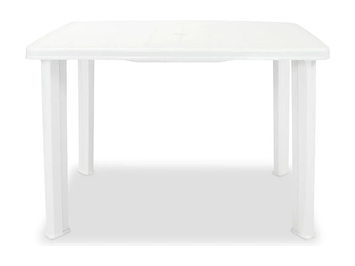 Tuintafel 101x68x72 cm kunststof wit