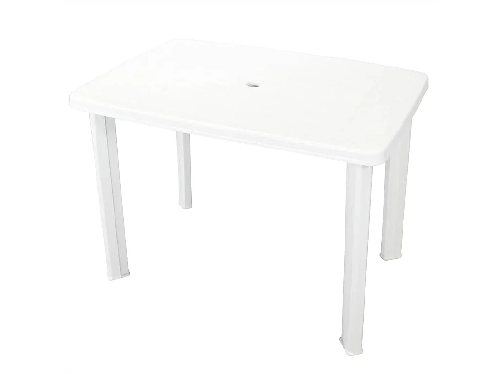 Mesa de jardim 101x68x72 cm plástico branco