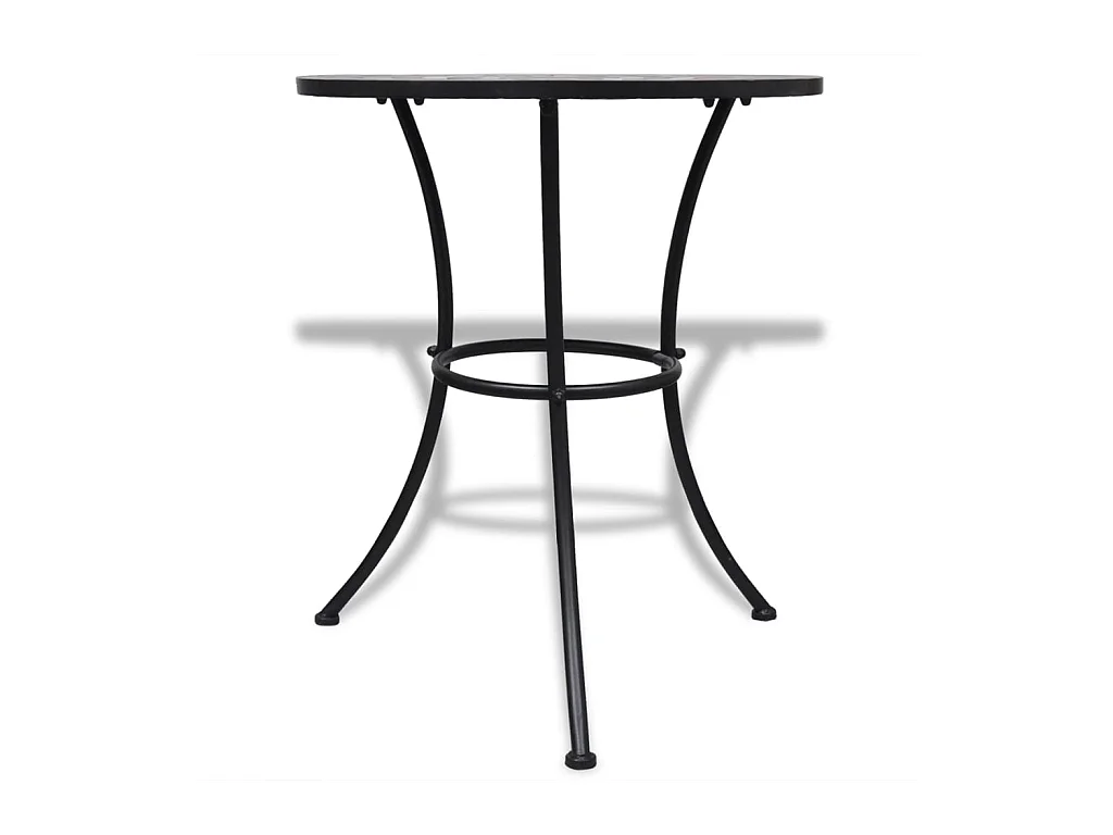 Bistrotafel 60 cm mozaïek terracottakleurig en wit