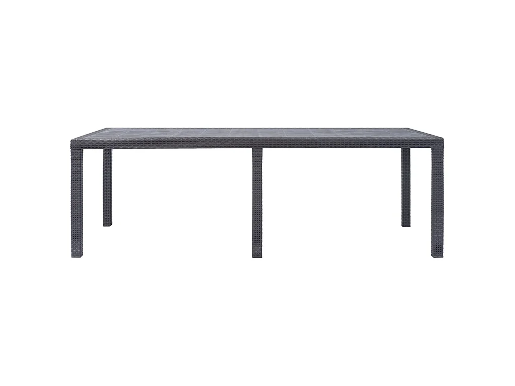 Tuintafel 220x90x72 cm rattan-look kunststof bruin