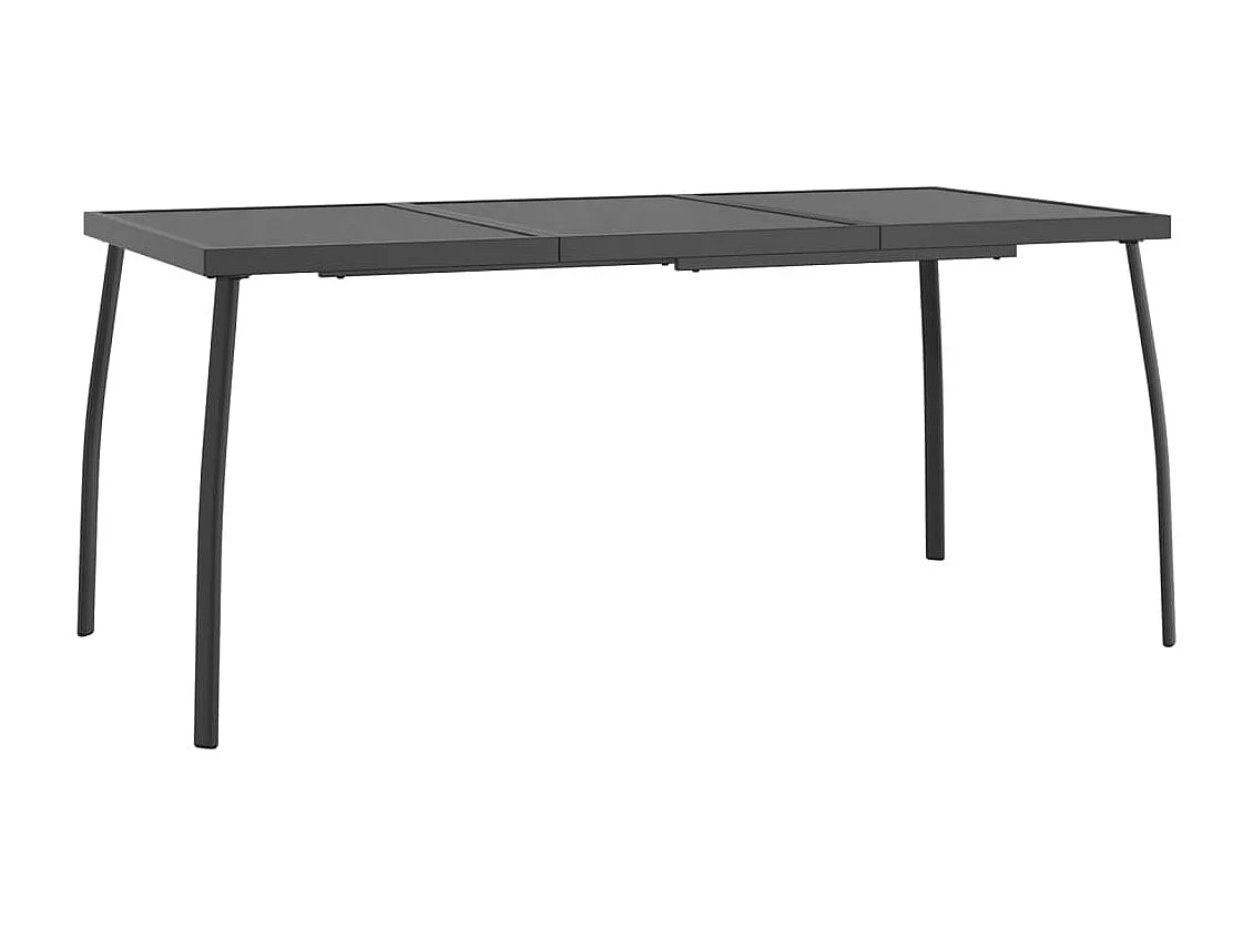 Table de jardin anthracite 165x80x72 cm Treillis d'acier