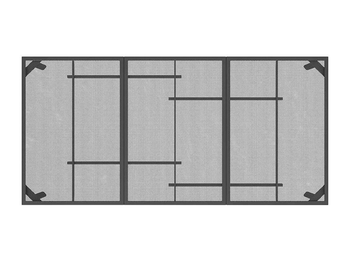Table de jardin anthracite 165x80x72 cm Treillis d'acier