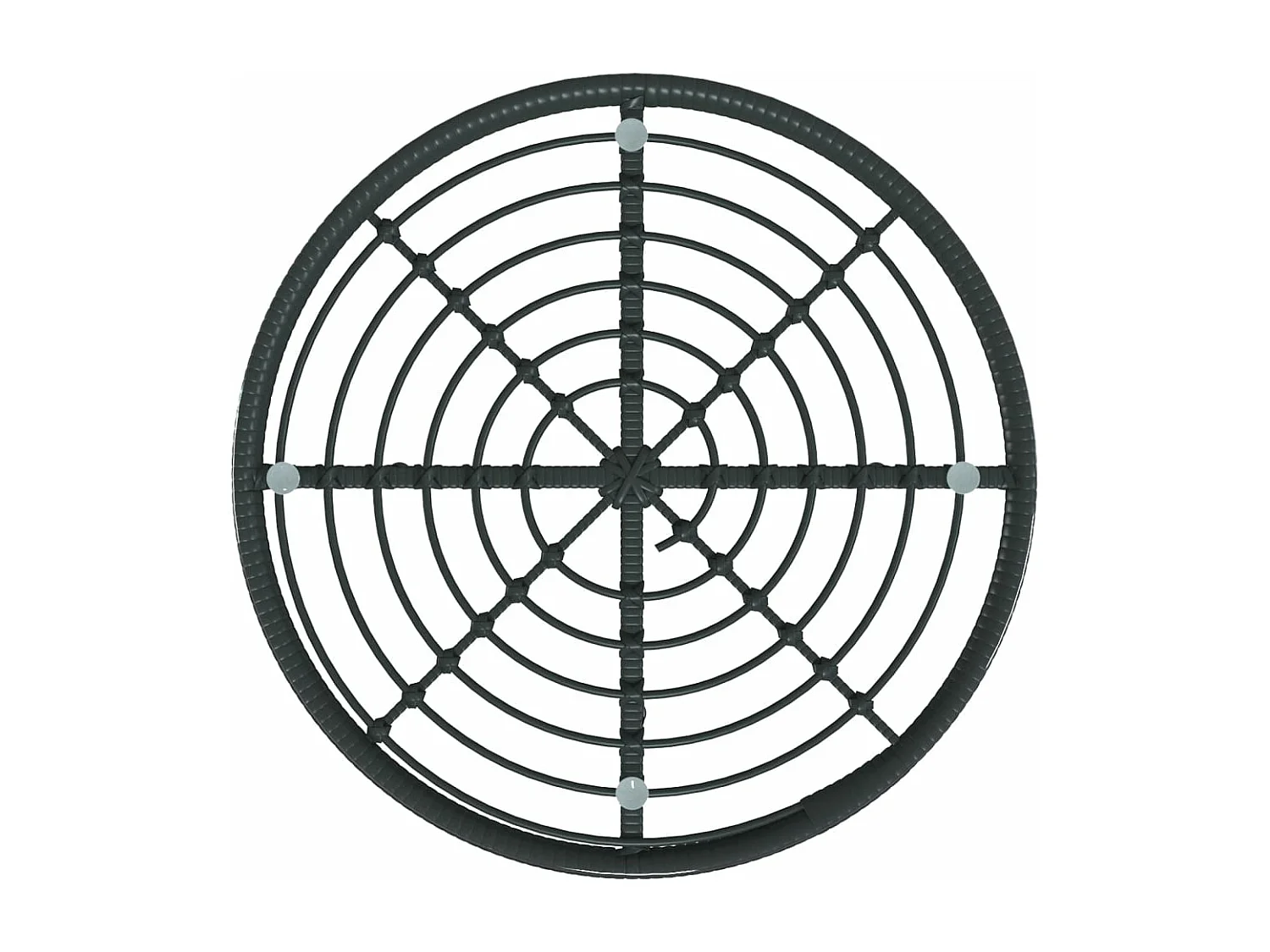 Mesa de comedor de vidrio templado y acero negro 80 cm