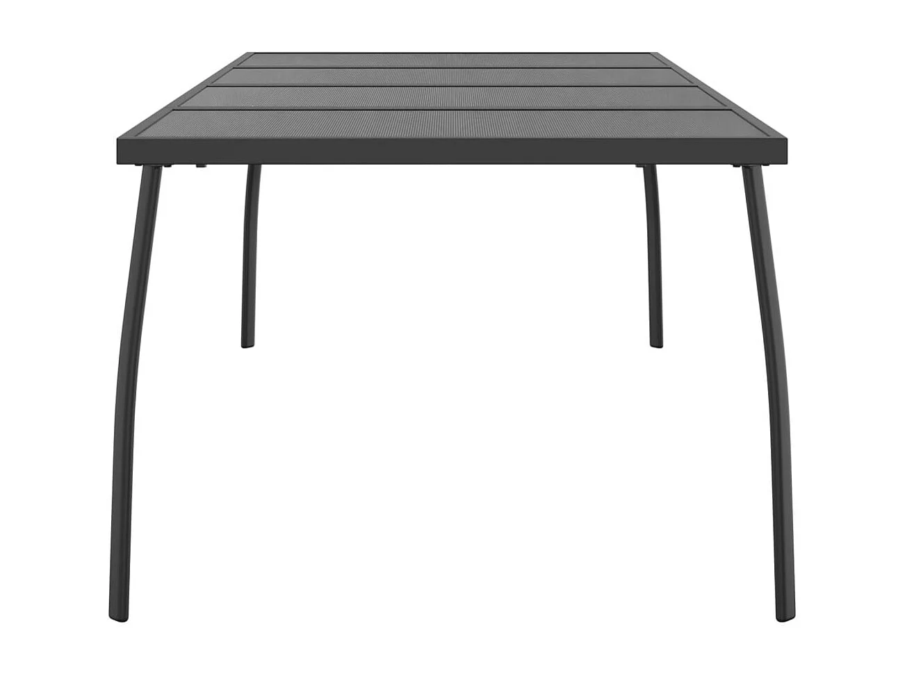 Gartentisch Anthrazit 200x100x72 cm Stahlgitter