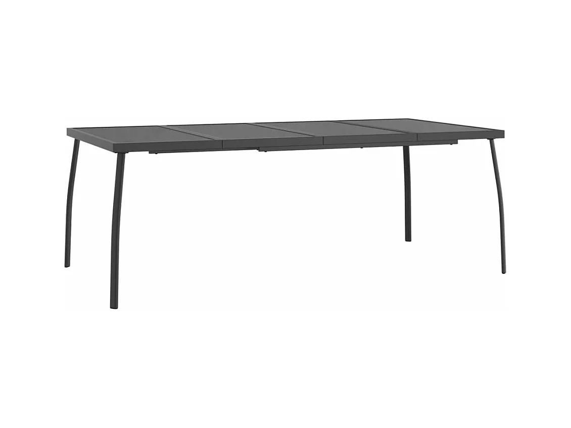 Tuintafel 200x100x72 cm staalgaas antracietkleurig
