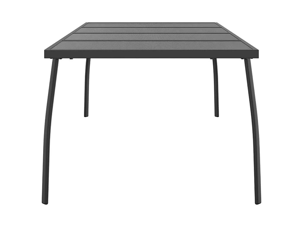 Gartentisch Anthrazit 200x100x72 cm Stahlgitter