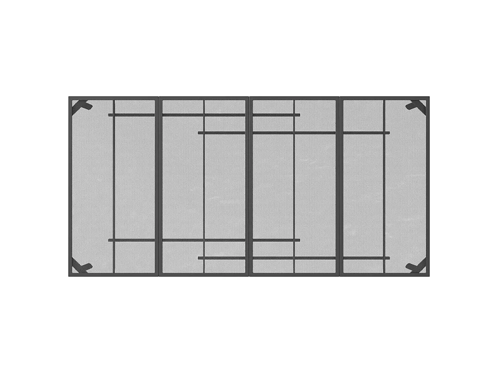 Gartentisch Anthrazit 200x100x72 cm Stahlgitter