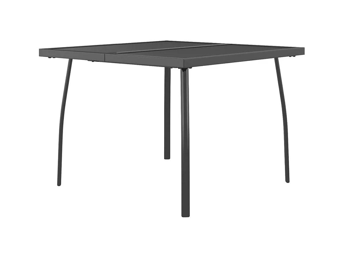 Tuintafel 100x100x72 cm staalgaas antracietkleurig
