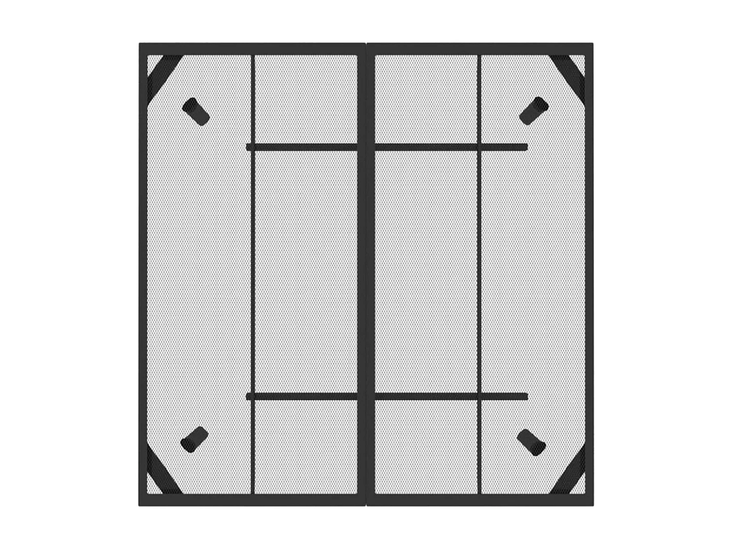 Gartentisch Anthrazit 100x100x72 cm Stahlgitter