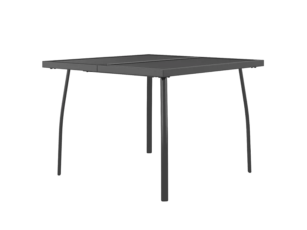 Mesa de jardín malla de acero gris antracita 100x100x72 cm