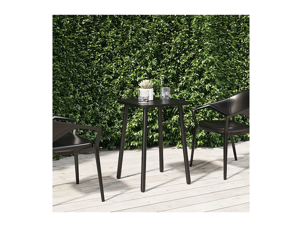 Table de jardin anthracite 50x50x71 cm acier