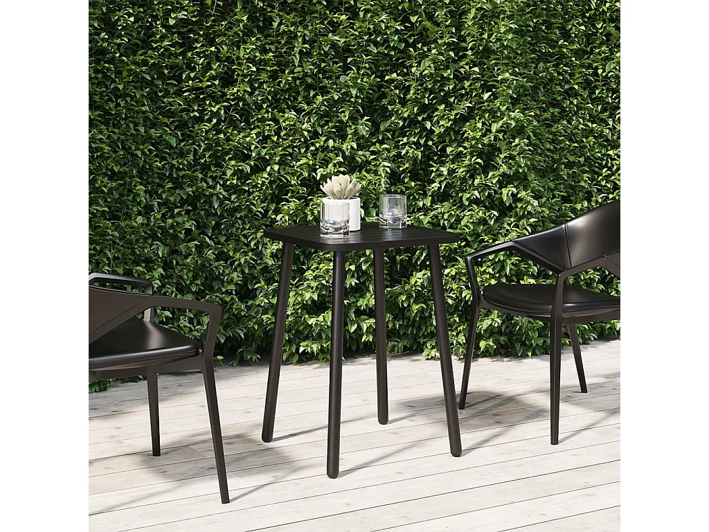 Table de jardin anthracite 50x50x71 cm acier