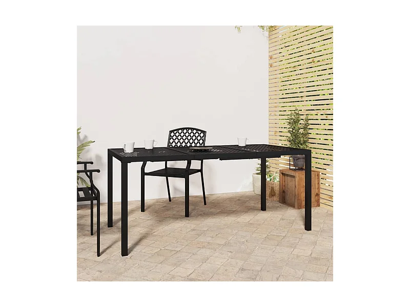 Gartentisch Anthrazit 165x80x72 cm Stahl