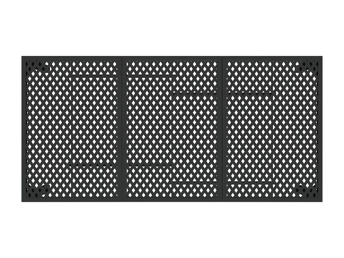 Table de jardin anthracite 165x80x72 cm acier