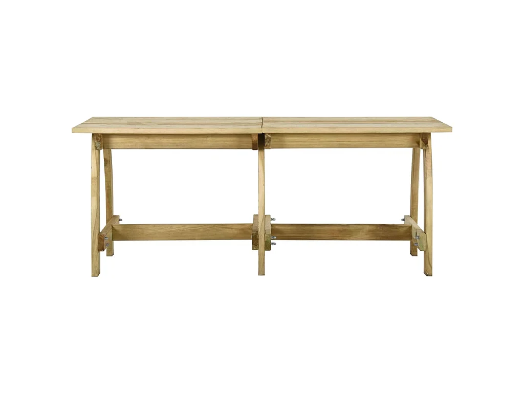 Tavolo da Giardino 220x74x75 cm in Legno di Pino Impregnato