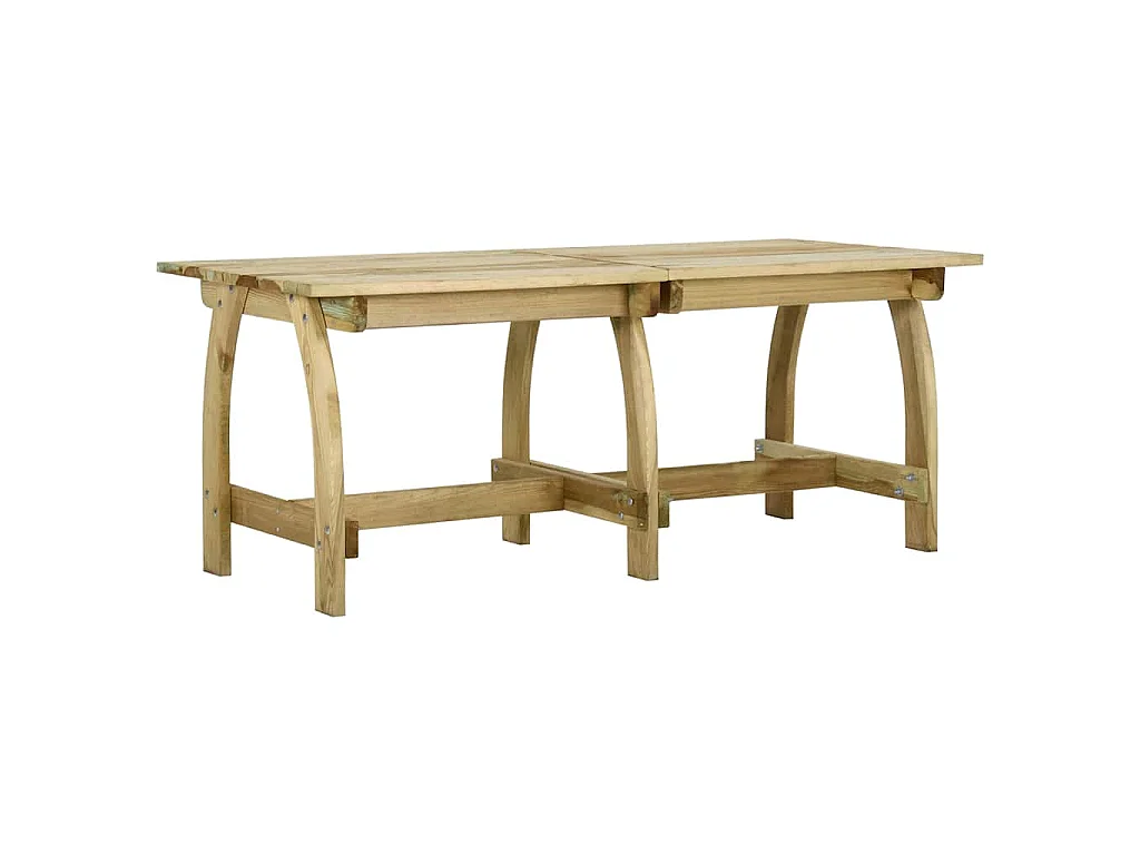 Tavolo da Giardino 220x74x75 cm in Legno di Pino Impregnato