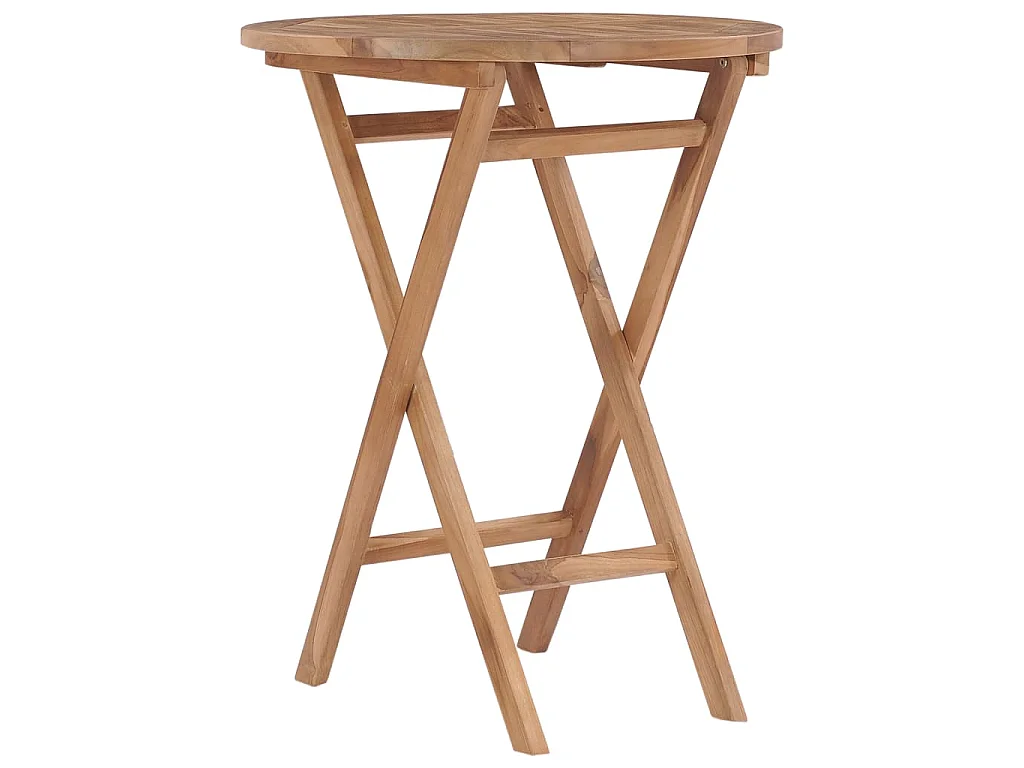 Table pliable de jardin 60 cm Bois de teck solide