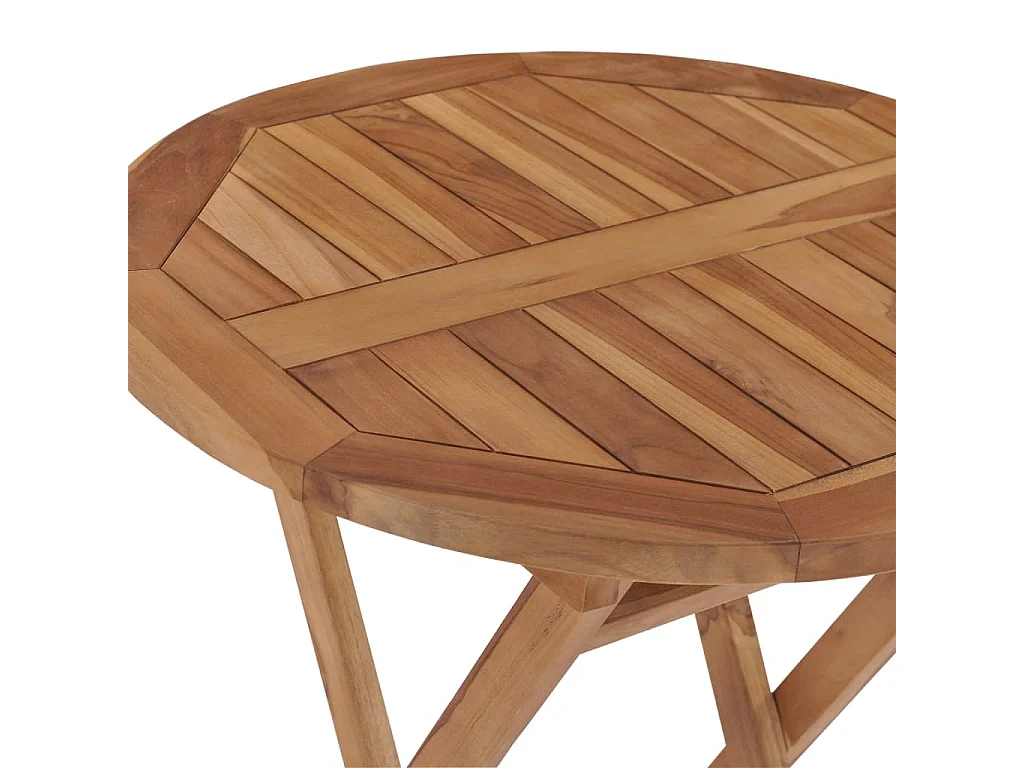 Table pliable de jardin 60 cm Bois de teck solide
