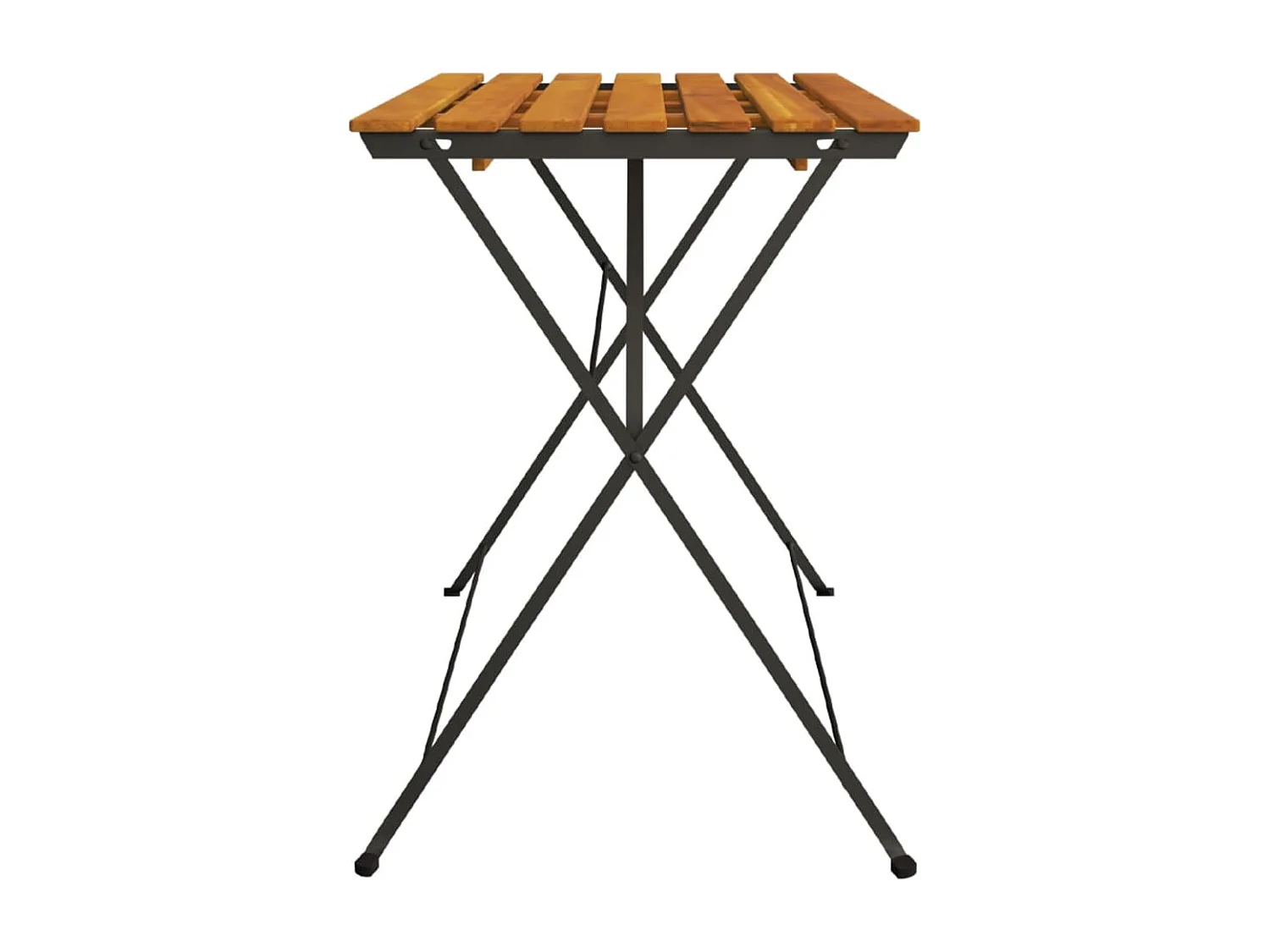 Table de bistro pliante 100x54x71cm Bois acacia solide et acier