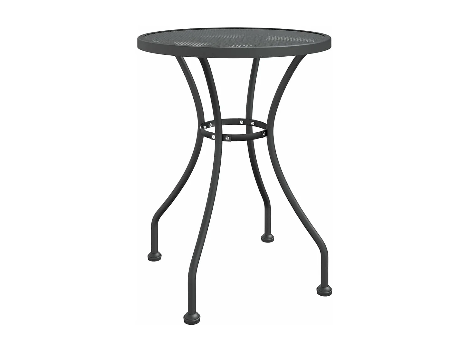 Tavolo da Giardino Ø60x72 cm Rete Metallica Espansa Antracite