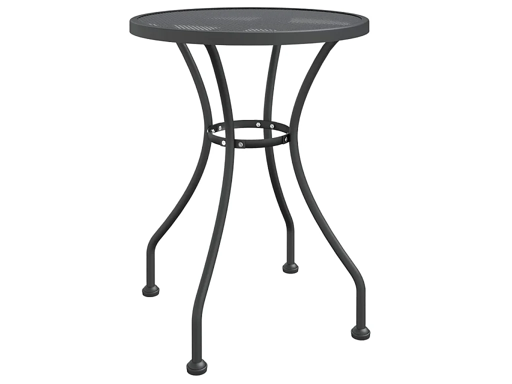 Table de jardin Ø60x72 cm Maille métallique Anthracite